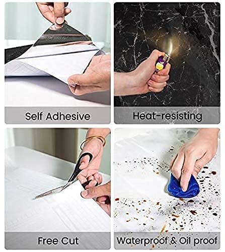 Premium Black Marble Wallpaper Roll