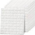 3D White Brick Peel & Stick Wallpaper