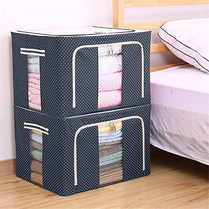Leo Premium Foldable Wardrobe Storage Box [Steel Frame]
