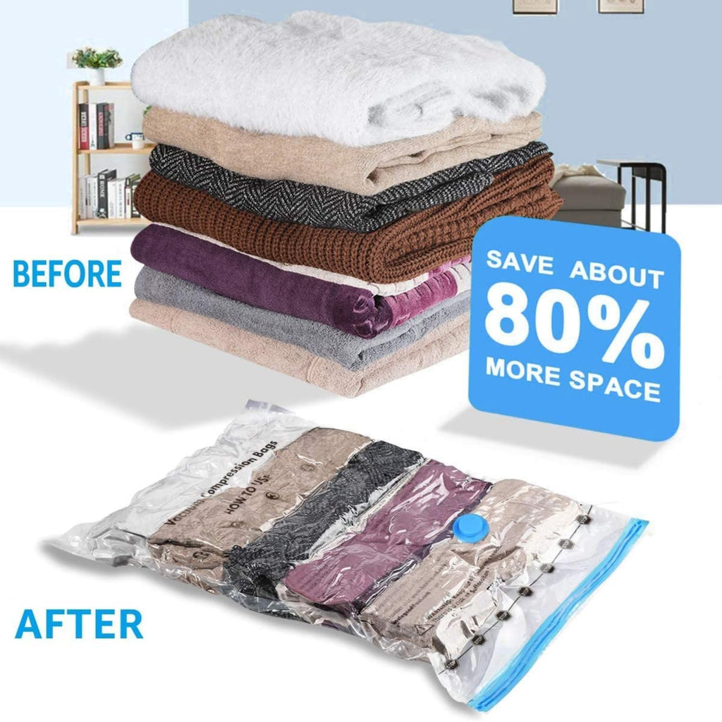 Leo Premium Vacuum Storage Bags [5-Piece Kit + FREE Pump]