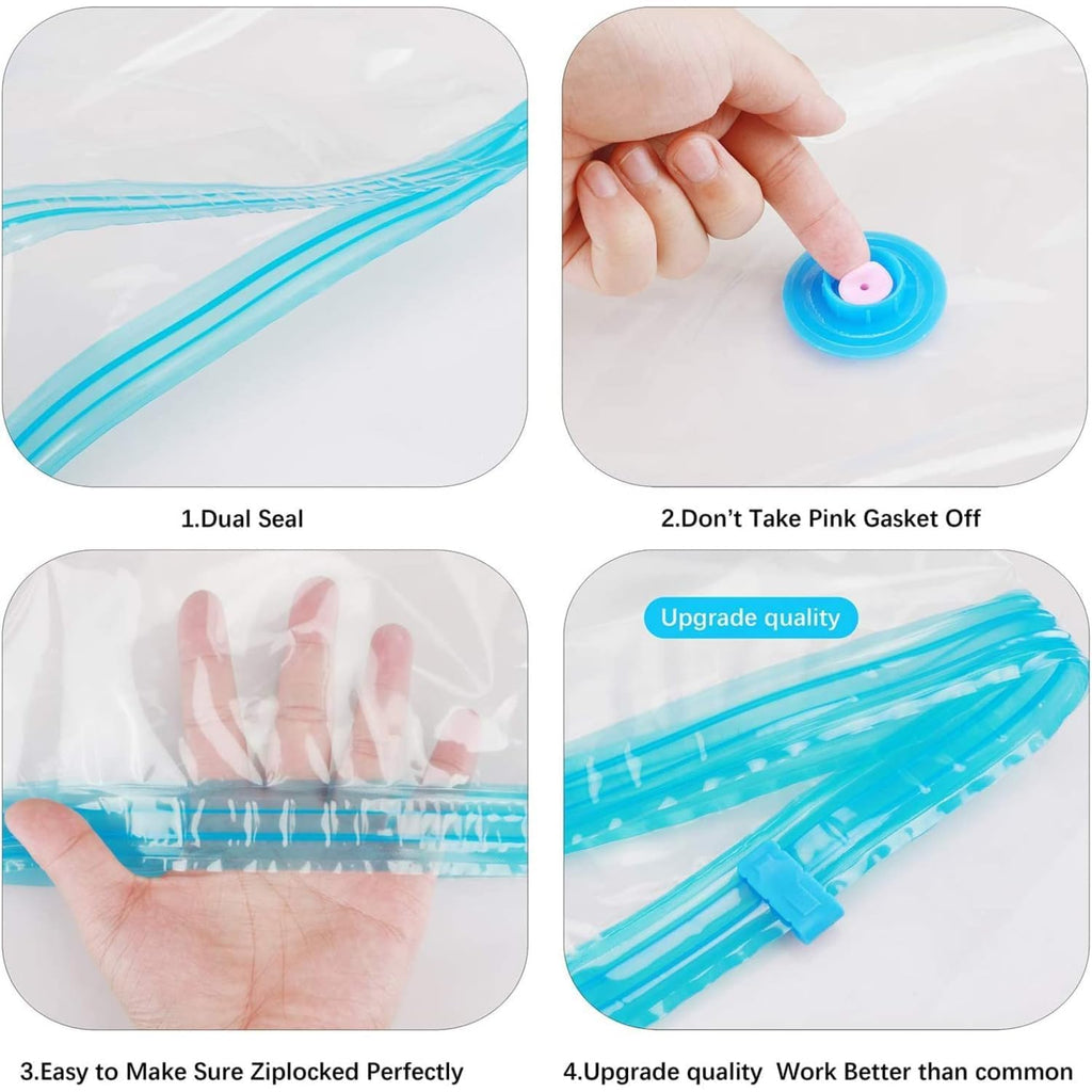Leo Premium Vacuum Storage Bags [5-Piece Kit + FREE Pump]
