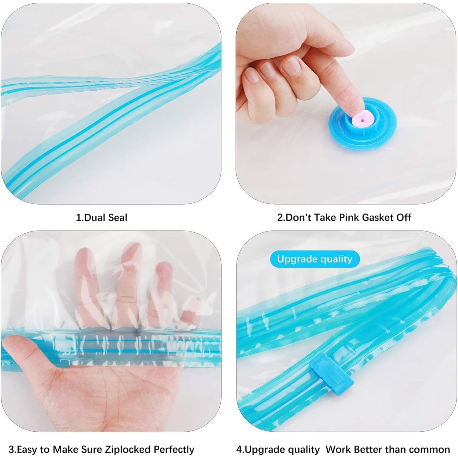 Leo Premium Vacuum Storage Bags [5-Piece Kit + FREE Pump]