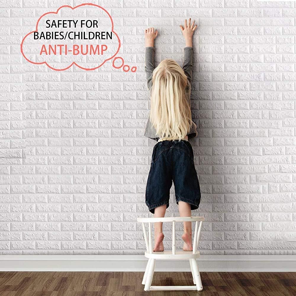 3D White Brick Peel & Stick Wallpaper