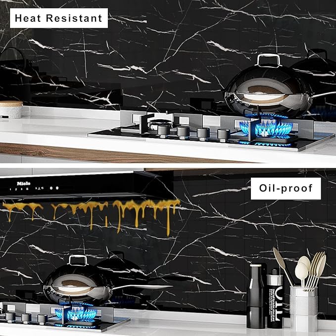 Premium Black Marble Wallpaper Roll