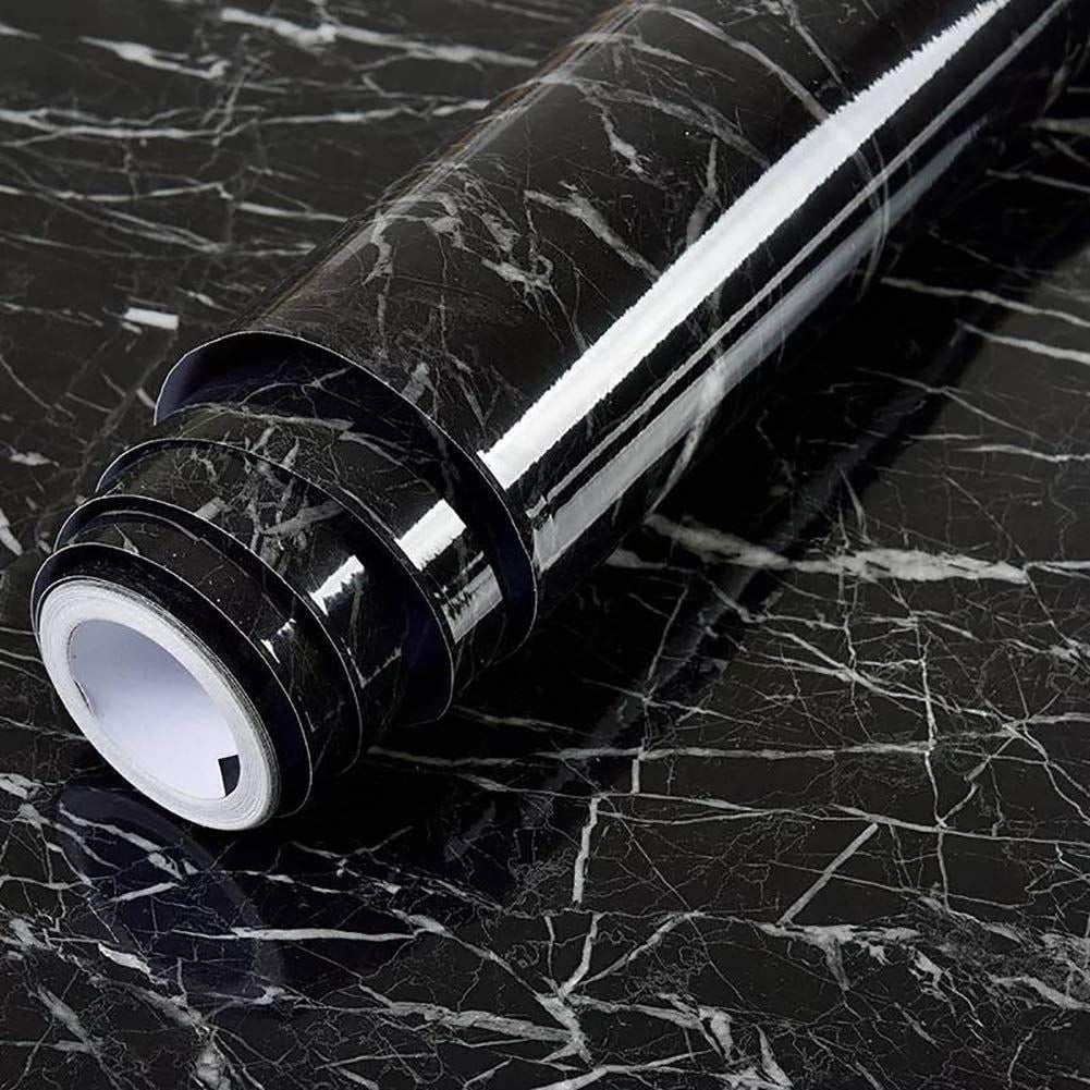 Premium Black Marble Wallpaper Roll